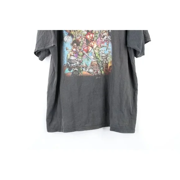 Vintage 90s Winterland Mens XL Faded Heavy Metal 2000 Movie Comic T-Shirt Black